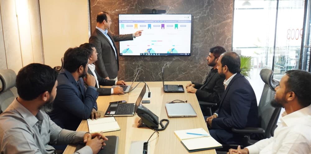 Our team working together